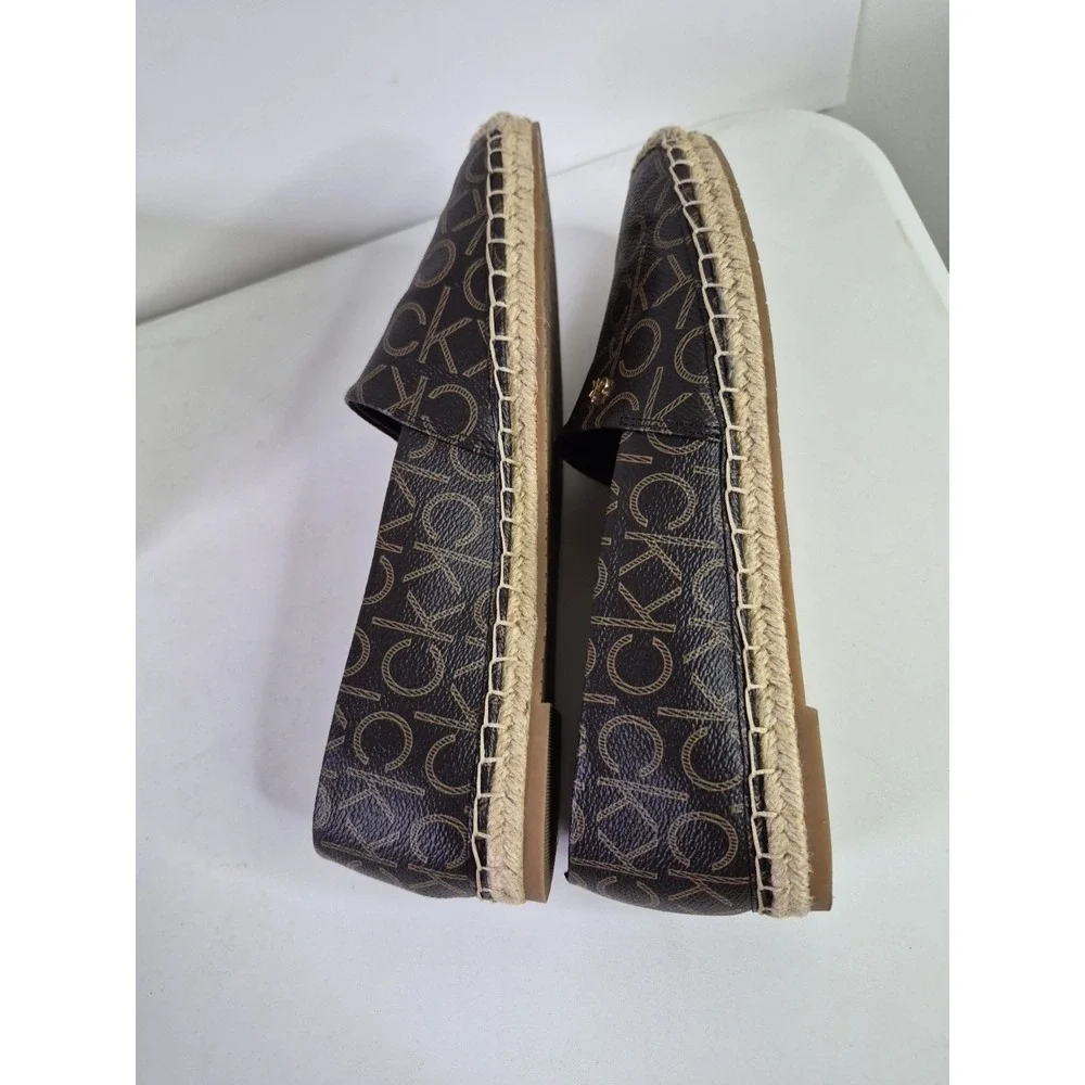 CALVIN KLEIN Women's Vez‎ CK Monogram Espadrilles Size 8.5 M